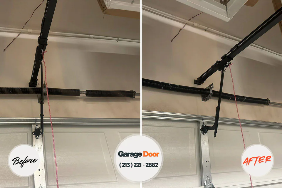 Before and after: garage door repair Wadley, GA